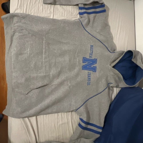 Nautica hoodie size L oversize, like new, gray and blue