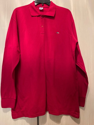 Body Move long sleeve polo shirt used, red XXL