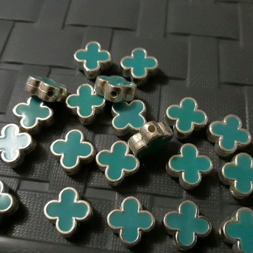28 Blue cross charms with silver color, Crafts & new plastic constructions, Cross