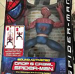  SPIDER-MAN MOVIE 1 DROP & CRAWL 12 inches (30cm) FIGURE with MOTORIZED WALL CRAWLING ACTION SOUND ACTIVATED new TOYBIZ 2001