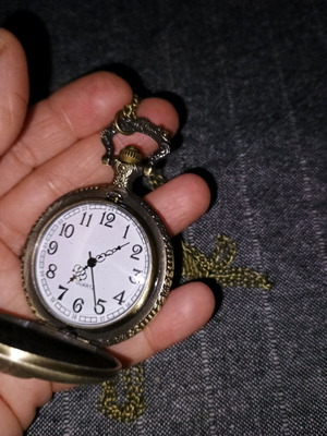 Copper pocket watch with eagle new