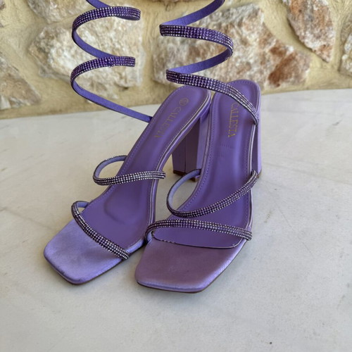 Callesta purple spiral block heels sandals size 39, like new