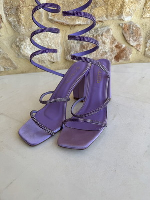 Callesta purple spiral block heels sandals size 39, like new