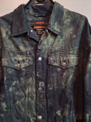 Pull & Bear Camo Army Denim Jacket XL new
