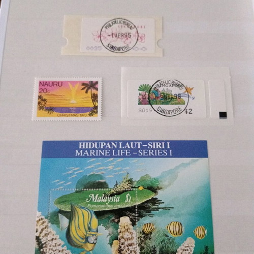 Asia - Oceania stamps new, collection from Singapore, Malaysia, Nauru