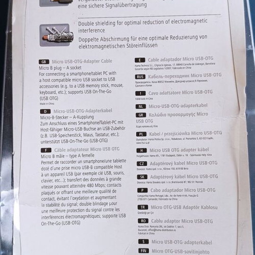 USB cable new micro USB and female USB 2