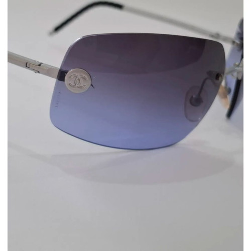 Chanel Vintage 90s Rimless Sunglasses 4035 C167/79 used, purple gradient