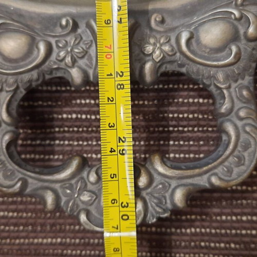 Silver-Plated EPNS Serving Tray used, vintage rococo style, large