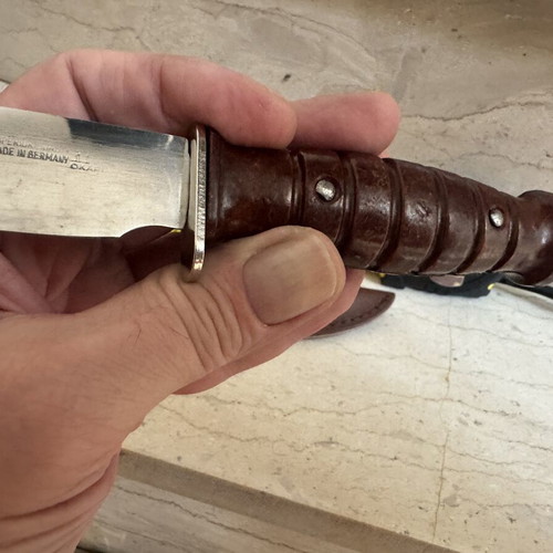Okapi Vintage Fixed Blade Knife with Leather Sheath