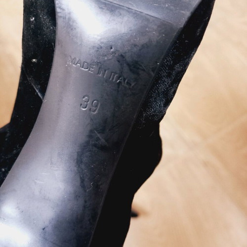 Stephen Good boots used, velvet, size 39, black
