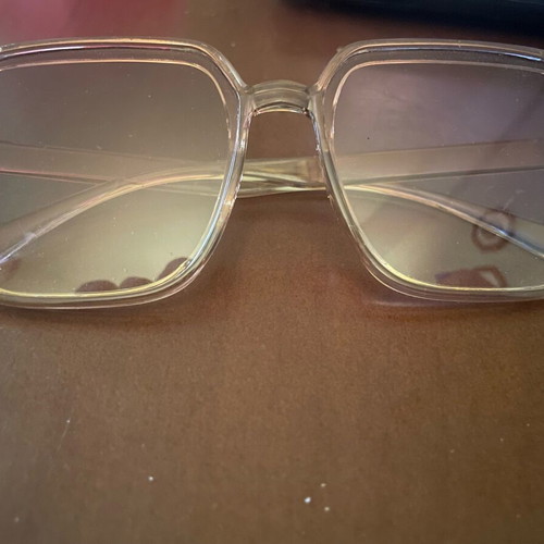 Sunglasses like new, classic 1970s style beige and gold
