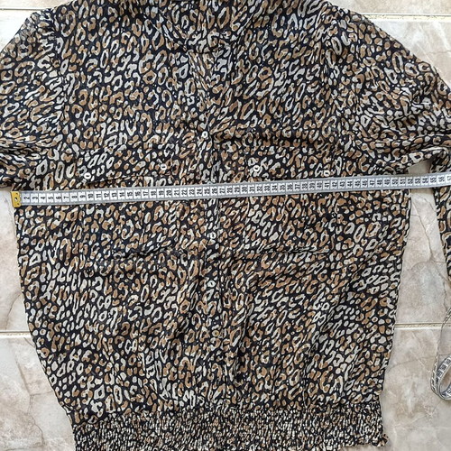 Zara Basic leopard print blouse like new, multicolor, size L