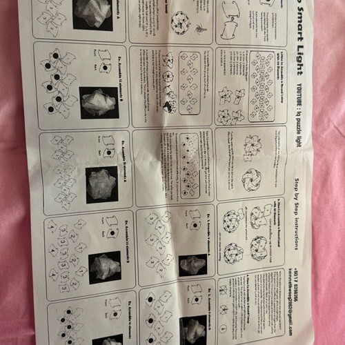 LQ Puzzle Light new lamp made of plastic parts with instructions