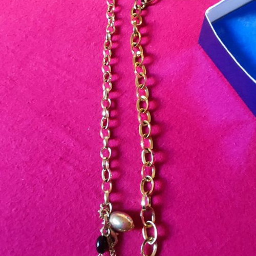 Chain bracelets used, set of two, gold color
