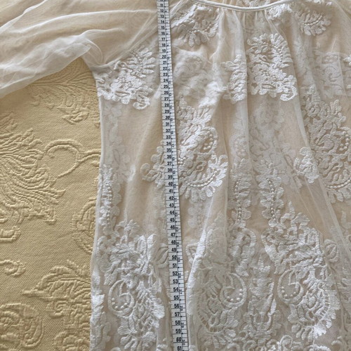 Transparent cream blouse size large - medium like new
