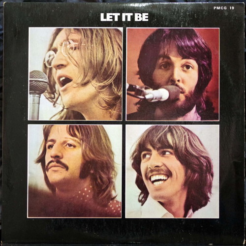 Beatles Let It Be vinyl record used, rock genre, Parlophone 1970