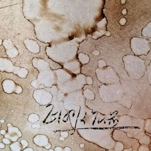 Signed painting new, 1.20×1.20, impressive color combination