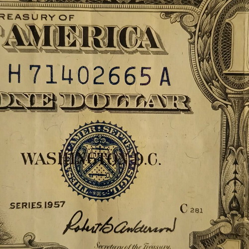 United States dollar from the '50s used in very good condition