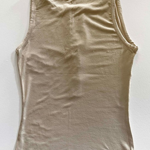 Morgan beige blouse used with chest opening