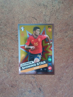 Topps Euro 2024 Match Attax Metal Ultimate Shining Star Rodri κάρτα