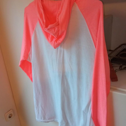 Unisex Surfing Style long-sleeve shirt pink white like new No L,M