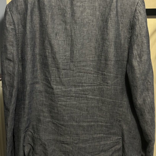 Linen suit New Company gray, new, slim fit trousers