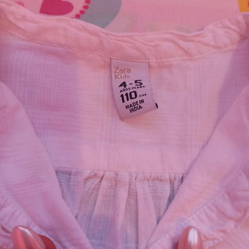Zara blouse and shirt like new, white, size 4-5 years
