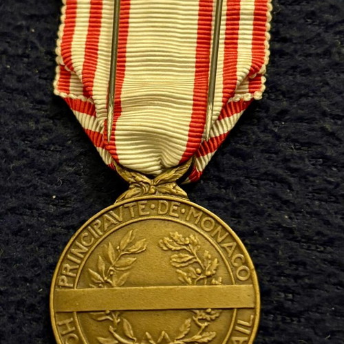 Monaco Medal Prince Louis II, 2nd Class Bronze, used