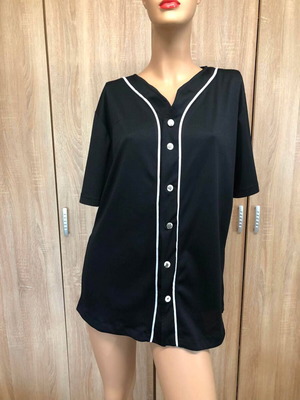 Urban Classics blouse, black and white, size M