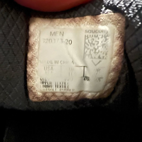 Saucony Ride No46 30cm athletic shoes used, gray