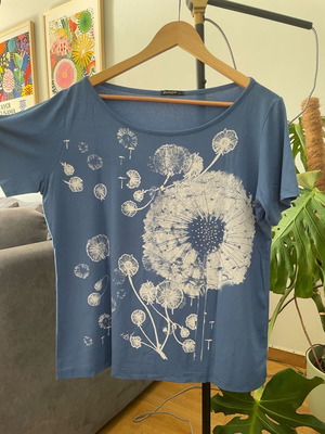 Elastic short-sleeve blouse used with designs, size L