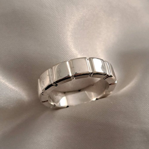 Silver wedding ring 925 solid handmade, size 55 (15) new
