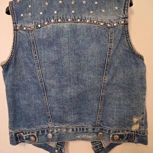 Denim jean vest like new, Pull and Bear, size S