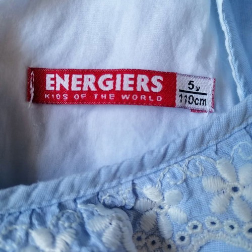 Φόρεμα Energiers με κέντημα για 5 ετών, 110 cm, σαν καινούργιο, 100% βαμβάκι