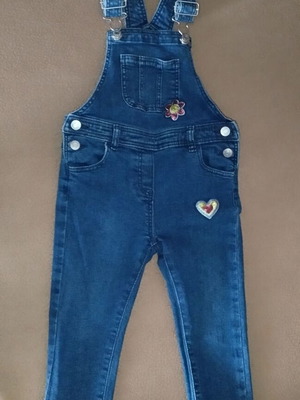 Denim overalls for girl size 98 cm like new