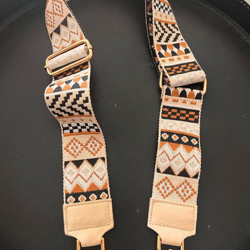 Woven strap with leather new for bags