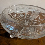 Crystal plate like new with decorative elements