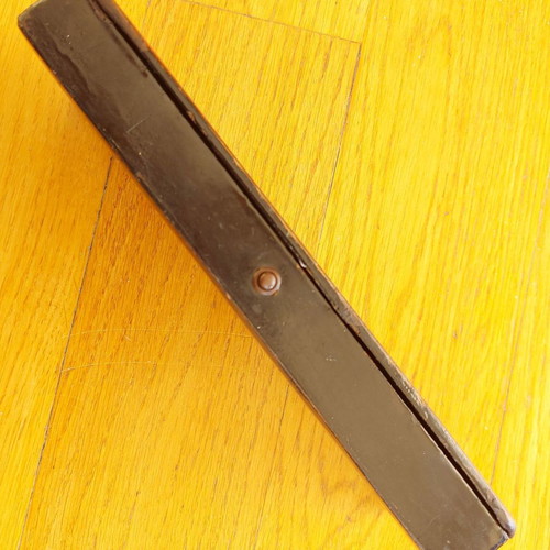 Antique Japanese pen case used, lacquered Papier Mache box