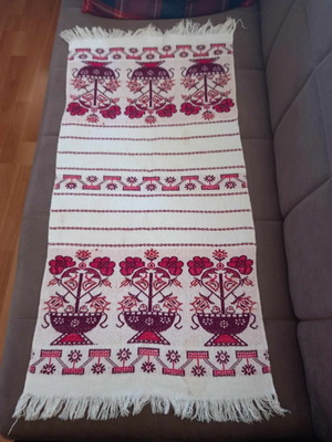 Cretan embroidered table runner used from the 1970s