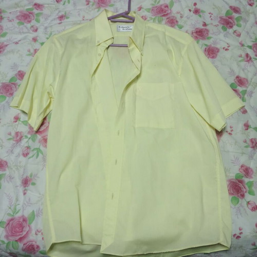 Roberto Forlani short sleeve shirt L, yellow