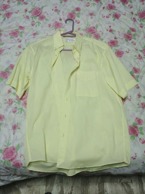 Roberto Forlani short sleeve shirt L, yellow