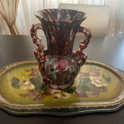 Collectible vase used West Germany 1950/1960 ceramic numbered