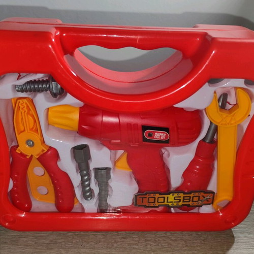 Children's Tool Set New In Red Plastic Case