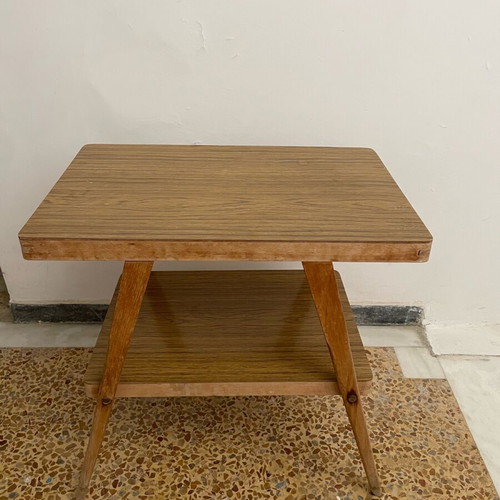 Bedroom furniture set used, iron bed frame with wood-look formica