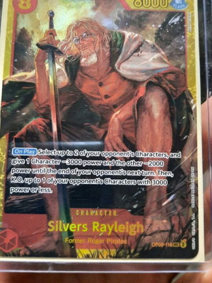 One Piece Card TCG Silver Rayleigh Two Legends like new