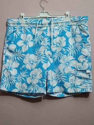 Funky Buddha swim shorts like new, blue floral print, XXL