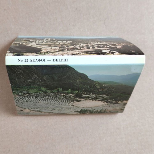 Vintage Delphi postcard block, Editions Hannibal, 1987