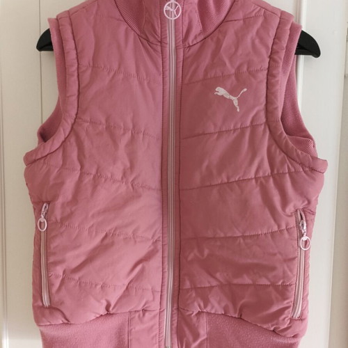 Vintage Puma sleeveless puffer vest, pink