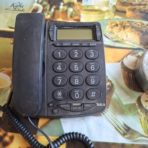 Home phone Telco used, black, corded