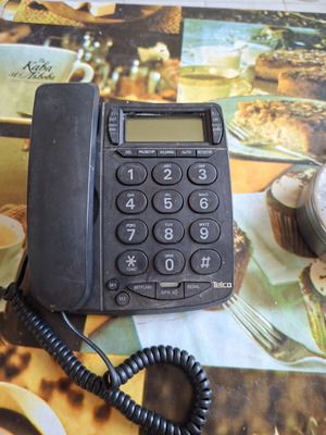 Home phone Telco used, black, corded